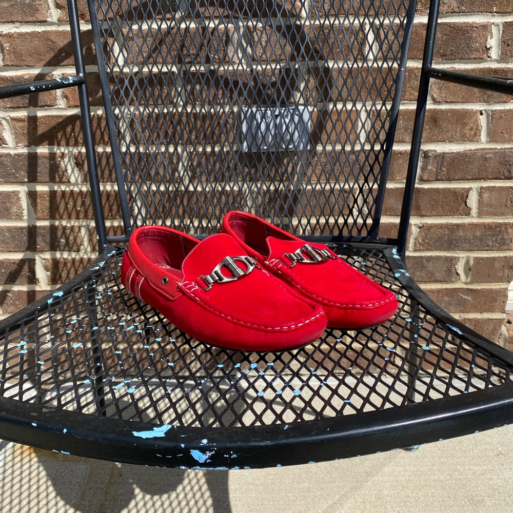 Red Suede Loafers Giovanni